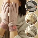 Gants d&rsquo;hiver pour femmes, gants chauds pour écran tactile, Protection contre le froid, mitaines à doigts complets, gants épais pour cyclisme en plein air