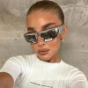 Lunettes de soleil à fouet pour hommes et femmes, lunettes de soleil de forme concave, style punk cool, sports d&rsquo;été, T206
