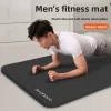 Tapis de Yoga tapis de Fitness pour hommes épaissi Absorption des chocs tapis de sol d&rsquo;entraînement sportif domestique 200 90 cm 15mm