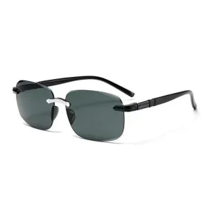 Lunettes modernes sans cadre, légères, de protection Uv400, carrées à la mode, polyvalentes, sans bords, pour l&rsquo;extérieur