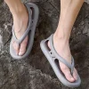 tongs plates originales eva pour hommes, pantoufles concaves à plateforme, diapositives antidérapantes pour la maison, sandales de plage à semelle souple pour couples
