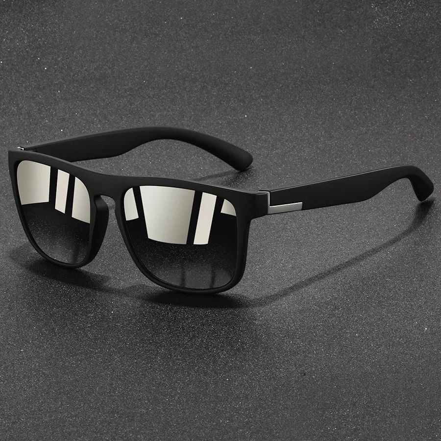 Lunettes de soleil de sport carrées vintage pour hommes et femmes, lunettes de conduite de pêche pour hommes, lunettes de soleil de créateur de marque, anti-absorbe ouissement, lunettes UV400, mode