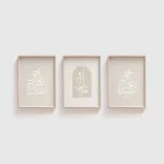 Collection d&rsquo;Art Mural Islamique, Affiches Minimalistes Modernes, Calligraphie Arabe Bohème, Toile Décorative Sans Cadre, Coutumes, 3 Imprimés