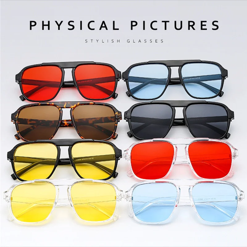 Lunettes de soleil classiques à grande monture pour hommes, lunettes de sport, lunettes de marque vintage, nuances de design, lunettes UV400