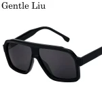 Lunettes de soleil carrées surdimensionnées pour hommes et femmes, grande monture, marque de luxe, bouclier Vintage, nuances de conduite en plein air, UV400, 2025