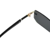 lunettes de soleil sans monture tendance pour hommes et femmes, verres de soleil rectangulaires sans cadre, nuances rétro, lunettes de voyage d'été uv400