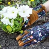 Gants de jardinage pour femmes, gants de jardin en cuir respirant avec poignée, gants de travail résistants aux épines et aux crevaisons