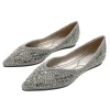 automne femmes ballerines nouveaux strass plat mocassins décontractés femme grande taille 43 sans lacet bateau chaussures chaussure femme