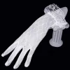 gants courts élégants en dentelle pour femmes, mitaines de conduite, longueur du poignet, filet de poisson transparent, blanc, sexy, rh, fête, dames, mariée, nouveau