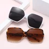 lunettes de soleil surdimensionnées de luxe pour femmes, marque vintage, uv400, grandes montures carrées, lunettes rétro pour hommes et femmes