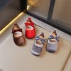 chaussures de princesse en velours scintillant pour enfants, ballerines élégantes d'automne, couleur unie, adorables et polyvalentes, mary janes pour filles 23 34
