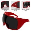 respzed lunettes de soleil une pièce pour hommes et femmes, lunettes de soleil de luxe, nuances surround féminines, lunettes punk, lunettes gogfordden, nouveau, 2000