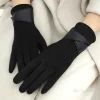 1 paire de gants en daim pour femmes, gants d'hiver en velours, élégants pour écran tactile, équitation, conduite, garde au chaud en plein air, cadeau de noël