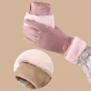 gants chauds coupe vent pour femmes, gants d'hiver résistants au froid pour écran tactile, gants pour doigts, décorations de noël