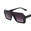 lunettes de soleil multicolores pour hommes et femmes, nouveau style, grande monture carrée, visage rond, rétro, intégrées