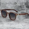 lunettes de soleil polarisées en bois chimrétro pour homme et femme, protection uv, cyclisme, photographie de rue en plein air, mars