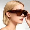lunettes de soleil carrées surdimensionnées, lunettes de soleil à la mode pour hommes et femmes, lunettes de protection solaire pour cyclisme et randonnée en plein air, uv400