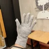 gants mignons pour femmes automne hiver coloré en plastique cristal cachemire noir gris gants écran tactile femme cadeau