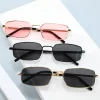 lunettes de soleil classiques étroites pour hommes, mode luxe pour femmes, petites lunettes de soleil rectangulaires, lunettes de conduite vintage, nuances uv400