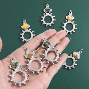 10 pièces bague chapelet en alliage catholique jésus Maria miséricorde divine croix poche chapelets anneau pour hommes femmes pendentif prière baptême