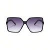 lunettes de soleil carrées surdimensionnées pour femmes, rétro, mode, marque de luxe, personnalité dégradé noir, nuances d'extérieur