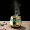 Brûleur d&rsquo;encens électrique Bakhoor, lumière sept couleurs, Rechargeable, utilisation pour salle parfumée, bureau, voiture, arabe du Ramadan, cadeau Bakhoor, b21