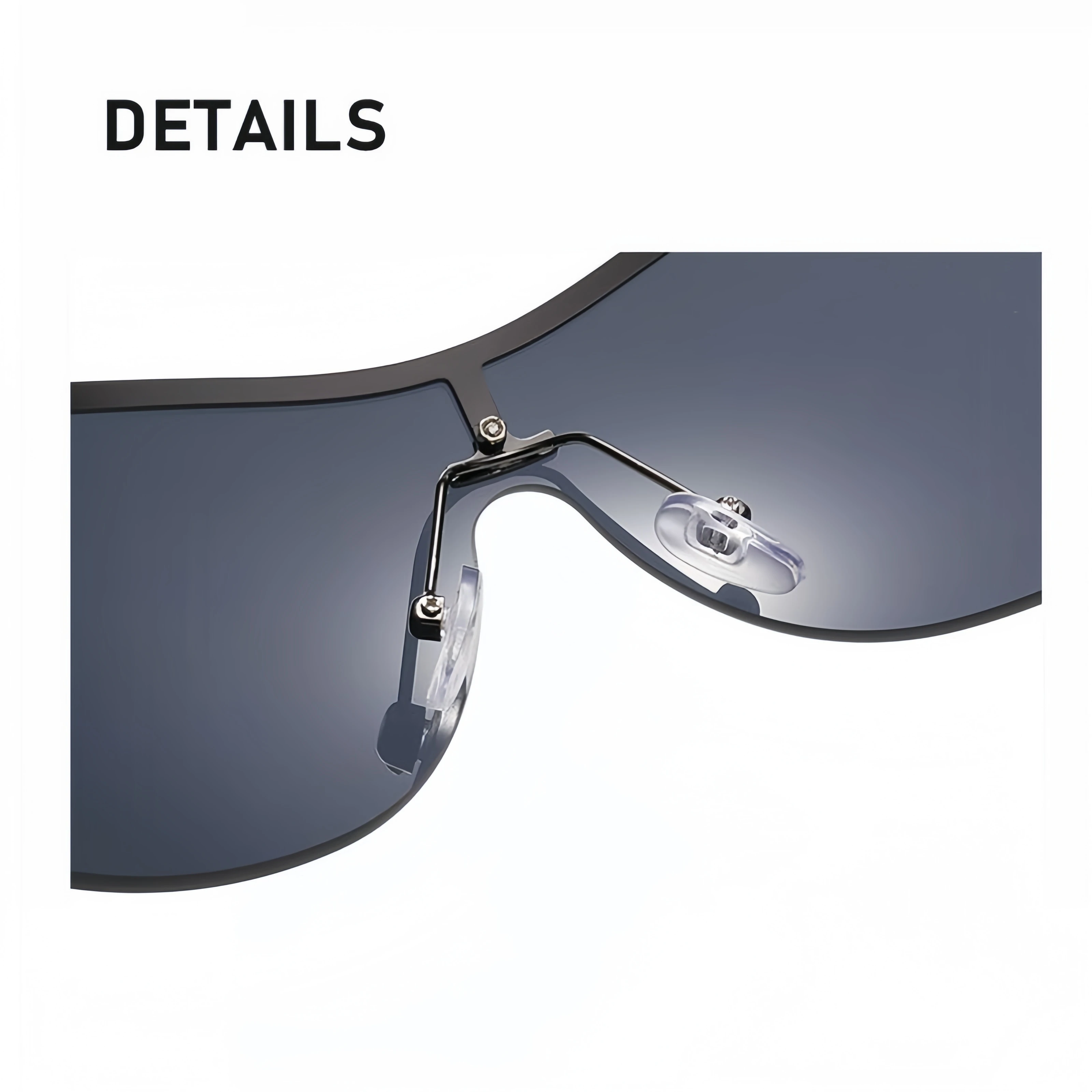 Lunettes de soleil une pièce à grande monture de style européen et américain pour hommes et femmes, lunettes enveloppantes décoratives rétro polyvalentes