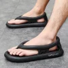 tongs plates originales eva pour hommes, pantoufles concaves à plateforme, diapositives antidérapantes pour la maison, sandales de plage à semelle souple pour couples