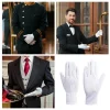 gants en coton blanc pour femmes et hommes, 2/4 paires, serveurs, pilotes, bijoux, mitaines, doigt complet, protection des mains antidérapante