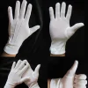2 paires de gants en coton blanc pour hommes, uniforme de smoking formel, garde d'honneur, défilé, cérémonie, costume, bijoux cosplay, gants de majordome