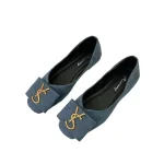 2025 femmes chaussures plates peu profondes chaussures décontractées lettres en métal mocassins Oxford sans lacet mocassins femme daim cuir chaussures chaussures plates