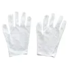 1 paire de gants en coton blanc pour hommes et femmes, étiquette à doigt complet, pour serveurs/conducteurs/bijoux/travailleurs, mitaines d'absorption de la sueur