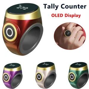 Compteur numérique intelligent Tasbih Tally pour musulmans Tasbeeh Zikr Ring 5 temps de prière rappel de vibrations étanche