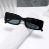 Lunettes de soleil carrées noires pour hommes, petites lunettes de soleil rectangulaires, rétro, lentille noire, pour la conduite, la pêche, Oculos UV400