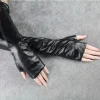 eam gants longs en cuir pu pour femmes, gants élégants noirs, nouvelle personnalité, mode marée, tout match, printemps, automne, 1dh1981, 2025