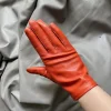 gants élégants pour femmes, en peau d'agneau véritable, en peau de mouton, pour hommes, tendance, courts, personnalisés, automne et hiver