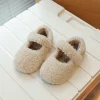 enfant en bas âge enfants bout rond doux laine d'agneau ballerines bébé filles hiver chaud teddy fourrure mary janes enfant marque design chaussures moelleuses