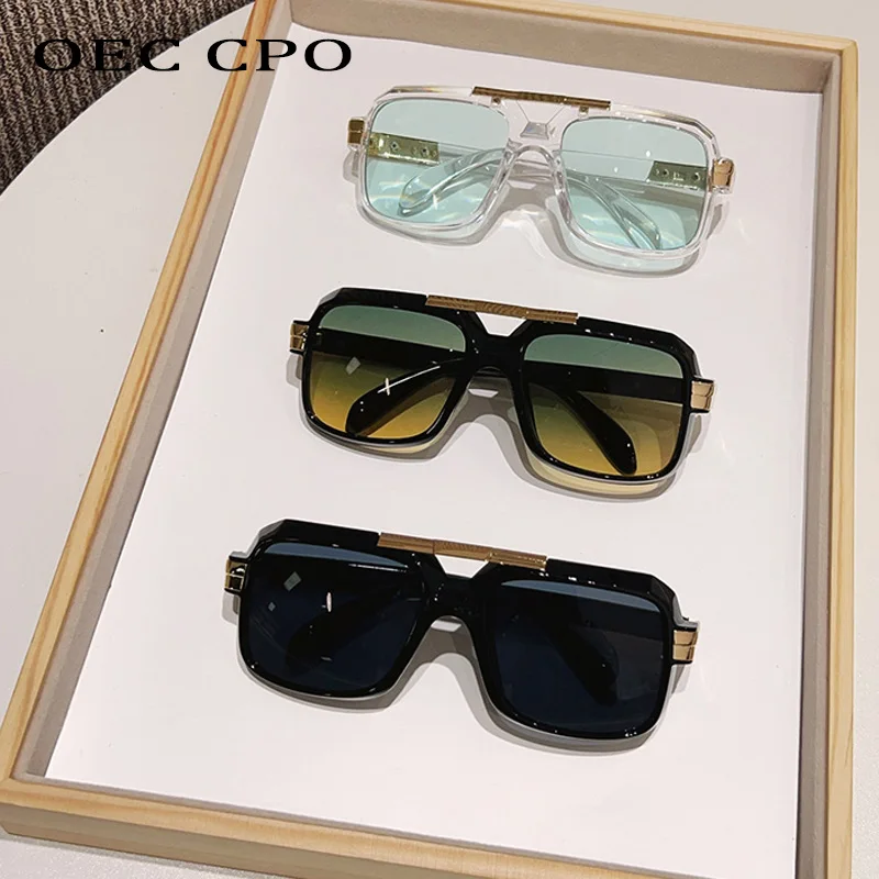 Lunettes De soleil carrées Punk surdimensionnées pour hommes et femmes, marque De luxe De styliste, grande monture, nuances, 2024