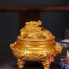 articles décoratifs tradition à trois pattes, brûleurs d'encens dragon phoenix, brûleurs d'encens antiques d'intérieur, décoration de la maison