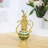 pot à vin de style moyen orient de 12ml, tube en verre plaqué or, huile essentielle de parfum, bouteilles de parfum séparées