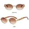 lunettes de soleil rondes vintage à petite monture, lunettes de soleil ovales de luxe, lunettes de soleil punk classiques pour femmes et hommes