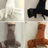 1 paire de gants en daim pour femmes, gants d&rsquo;hiver en velours, élégants pour écran tactile, équitation, conduite, garde au chaud en plein air, cadeau de noël