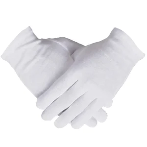 12 paires de gants en coton blanc pour les mains sèches, gants de travail hydratants pour l&rsquo;inspection de l&rsquo;eczéma, gants en tissu lavables et extensibles