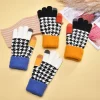 gants chauds pour femmes, protection des mains, écran tactile, optique d'épissage, mode, document solide, simple, drôle, vente en gros, automne, hiver