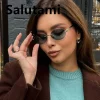 petites lunettes de soleil rondes uniques en alliage pour femmes, nouvelle mode, monture circulaire, élégantes, tendance, sexy, pour l'extérieur