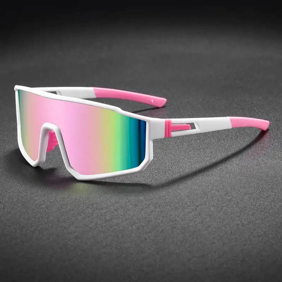 lunettes de cyclisme surdimensionnées pour hommes, vélo, coupe vent, revêtement coloré, lunettes de soleil pour sports de plein air, moto