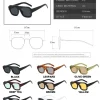 lunettes de soleil rectangulaires surdimensionnées hip hop pour femmes, mode vintage pour hommes rétro voyage tendance marque design nuances lunettes uv400