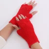 gants sans doigts pour femmes, demi doigt, tricot extensible, tendance, vêtements pour dames, accessoires de décoration, hiver 2025