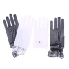 gants courts en dentelle pour femmes, élégants, filet de poisson transparent, gants de fête de bal, à la mode, couleur unie, mitaines à doigts complets