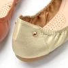 mocassins de ballet en cuir pour femmes, chaussures de marque de luxe, plates, pliables, à la mode, pour bal, mariage